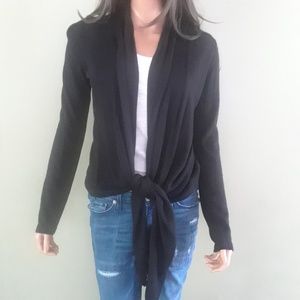 Black Tie Front Sweater